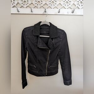 Articles of Society Black Denim Moto Jacket